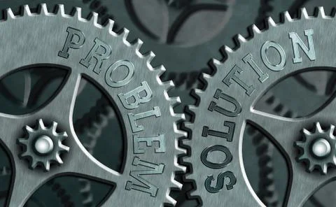 Handwriting text Problem Solution. Concept meaning solving consists of using Stock Illustration