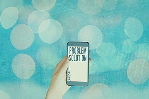 Handwriting text Problem Solution. Concept meaning solving consists of using 스톡 사진