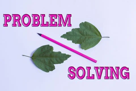 Handwriting text Problem Solving. Business showcase process of finding solutions Foto stock