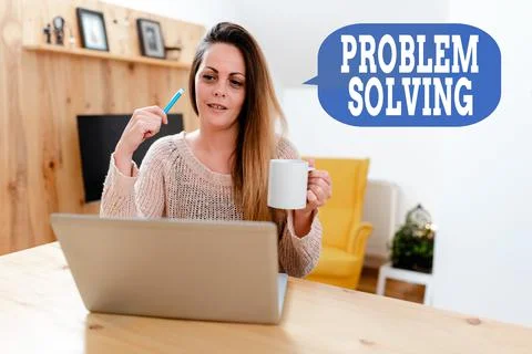 Handwriting text Problem Solving. Business approach to find an answer or means Foto stock