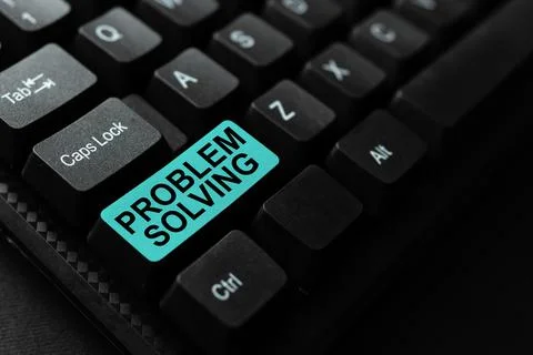 Handwriting text Problem Solving. Business overview to find an answer or means Stock Photos