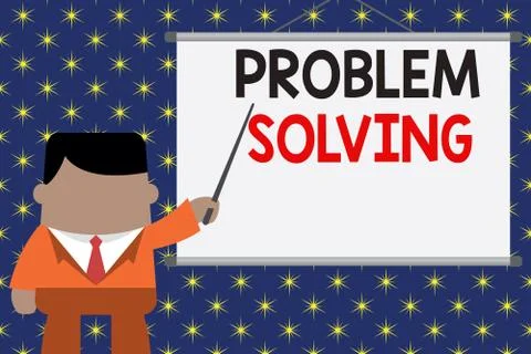 Handwriting text Problem Solving. Concept meaning process of finding solutions Illustrazione stock