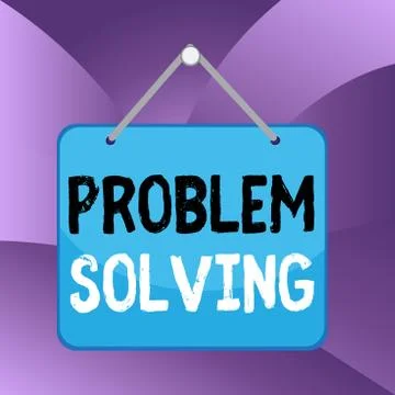 Handwriting text Problem Solving. Concept meaning to find an answer or means of Illustrazione stock
