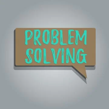 Handwriting text Problem Solving. Concept meaning process of finding solutions Illustrazione stock