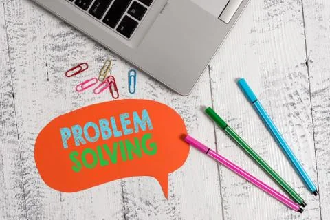 Handwriting text Problem Solving. Concept meaning process of finding solutions Foto stock