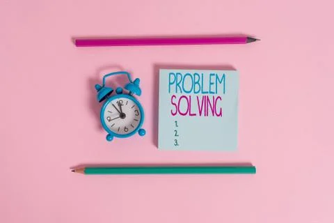 Handwriting text Problem Solving. Concept meaning process of finding solutions Foto stock