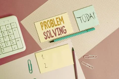 Handwriting text Problem Solving. Concept meaning process of finding solutions Foto stock
