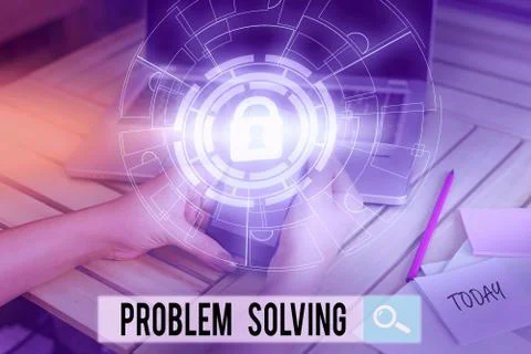 Handwriting text Problem Solving. Concept meaning process of finding solutions Foto stock