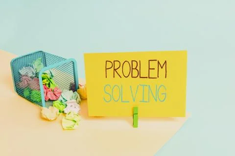 Handwriting text Problem Solving. Concept meaning process of finding solutions Foto stock