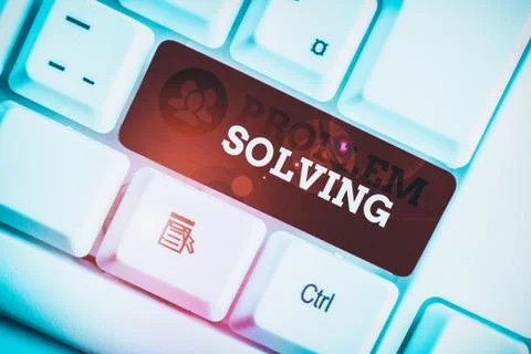 Handwriting text Problem Solving. Concept meaning process of finding solutions Stock Photos