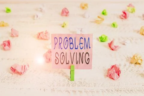 Handwriting text Problem Solving. Concept meaning process of finding solutions Foto stock
