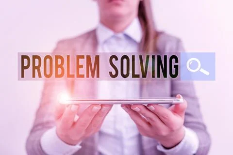 Handwriting text Problem Solving. Concept meaning process of finding solutions Stock Photos