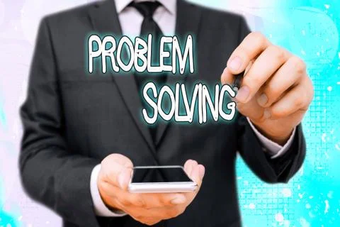 Handwriting text Problem Solving. Concept meaning process of finding solutions Stock Photos