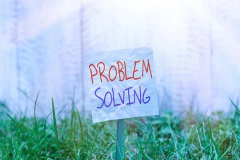 Handwriting text Problem Solving. Concept meaning process of finding solutions Stock Photos