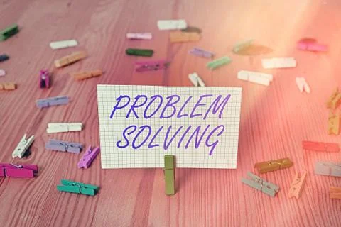 Handwriting text Problem Solving. Concept meaning having a good capability of 库存照片