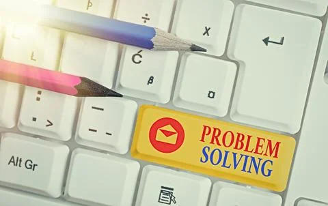 Handwriting text Problem Solving. Concept meaning having a good capability of 库存照片