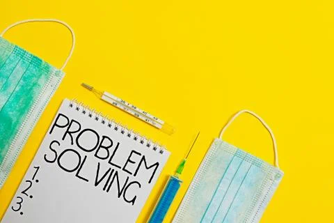 Handwriting text Problem Solving. Concept meaning process of finding solutions Foto stock