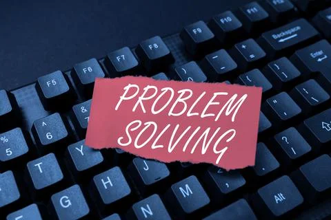 Handwriting text Problem Solving. Word for having a good capability of finding a 库存照片