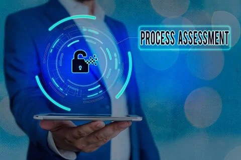 Handwriting text Process Assessment. Concept meaning disciplined examination of Stock Photos