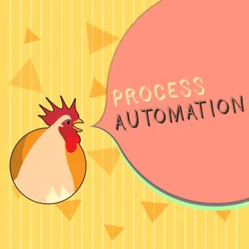 Handwriting text Process Automation. Concept meaning Transformation Streamlined Stock Illustration