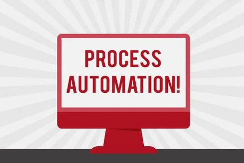 Handwriting text Process Automation. Concept meaning the use of digital 스톡 일러스트