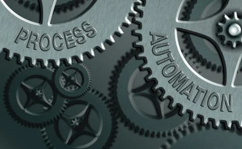 Handwriting text Process Automation. Concept meaning Transformation Streamlined Illustrazione stock