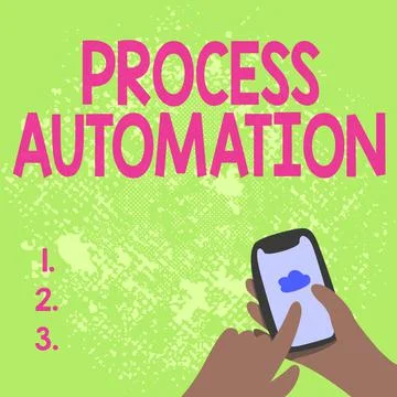 Handwriting text Process Automation. Conceptual photo the use of digital Stockillustratie