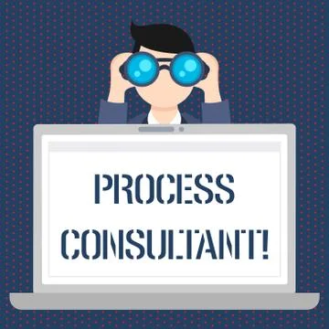 Handwriting text Process Consultant. Concept meaning someone researching and Stock-Illustration