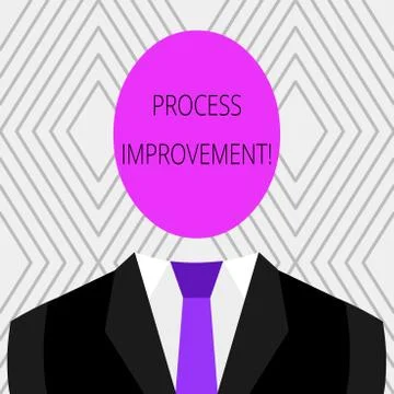 Handwriting text Process Improvement. Concept meaning Optimization Meet New Illustrazione stock