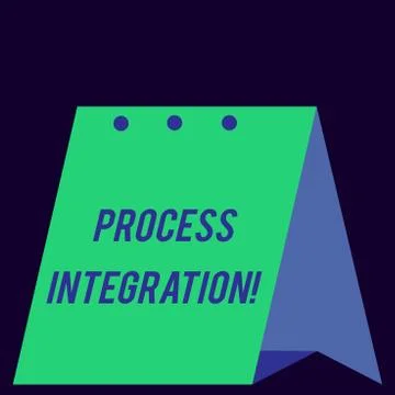 Handwriting text Process Integration. Concept meaning Connectivity of Systems Stock Illustration