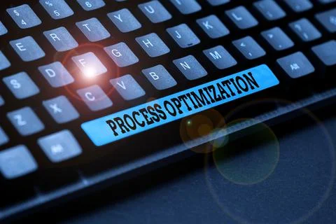 Handwriting text Process Optimization. Business concept Improve Organizations Stock Photos