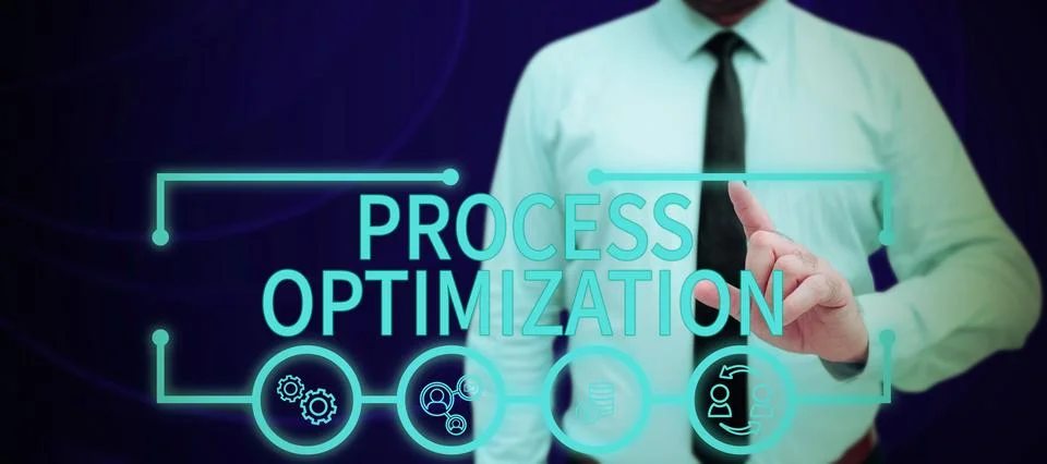 Handwriting text Process Optimization. Business concept Improve Organizations Stock Photos