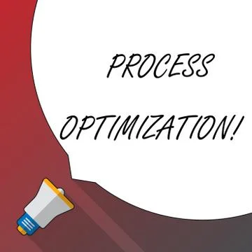 Handwriting text Process Optimization. Concept meaning improves the processes Illustrazione stock