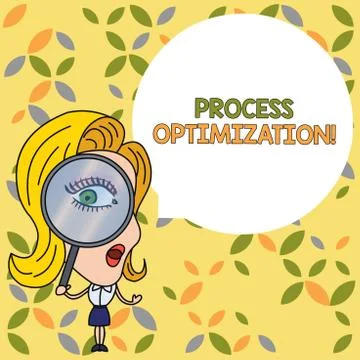 Handwriting text Process Optimization. Concept meaning Improve Organizations 库存插图