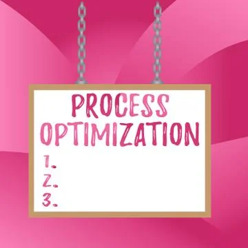 Handwriting text Process Optimization. Concept meaning Improve Organizations 库存插图