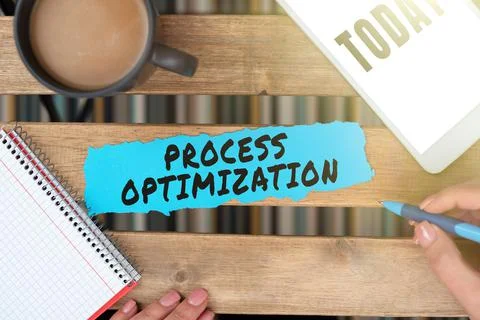 Handwriting text Process Optimization. Concept meaning Improve Organizations Stock Photos