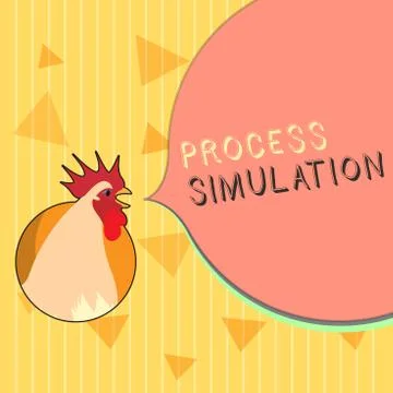 Handwriting text Process Simulation. Concept meaning Technical Representation Stock Illustration