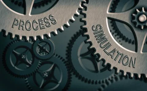 Handwriting text Process Simulation. Concept meaning Technical Representation Stock Illustration