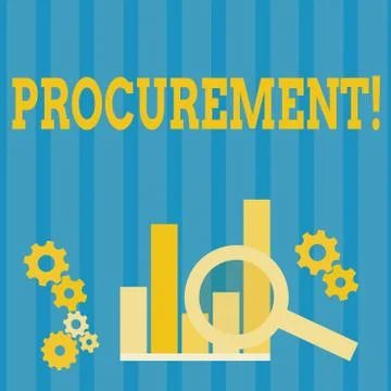 Handwriting text Procurement. Concept meaning Obtaining Procuring Something Stock Illustration