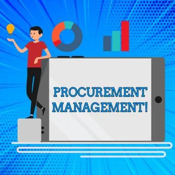 Handwriting text Procurement Management. Concept meaning obtaining products and Stock Illustration