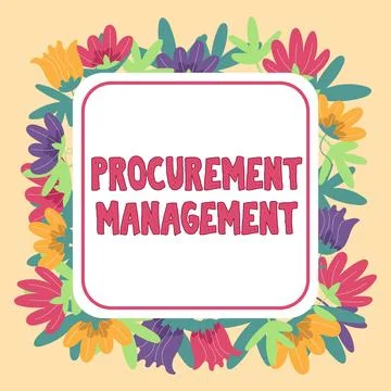 Handwriting text Procurement Management. Conceptual photo buying Goods and Stock Illustration
