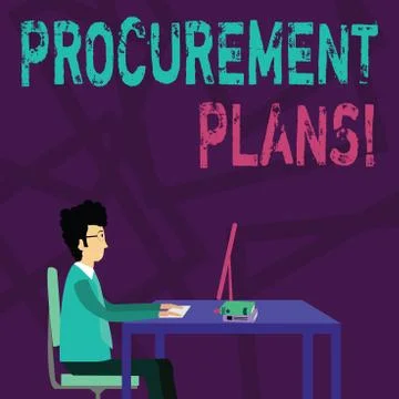 Handwriting text Procurement Plans. Concept meaning determining the timeframes Illustrazione stock