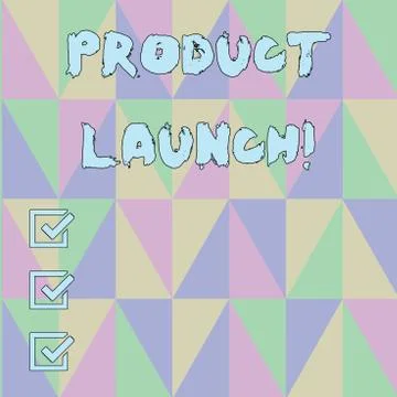 Handwriting text Product Launch. Concept meaning process to introduce new イラスト素材