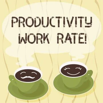 Handwriting text Productivity Work Rate. Concept meaning assessment of the Stock Illustration