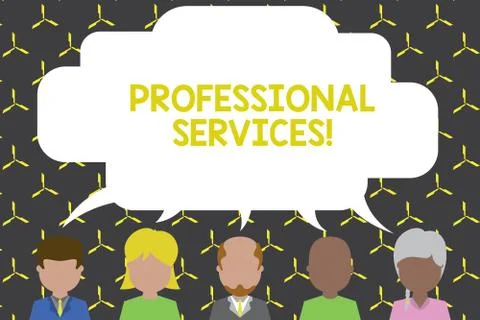 Handwriting text Professional Services. Concept meaning offer Knowledge based Stock Illustration