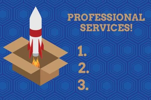 Handwriting text Professional Services. Concept meaning offer Knowledge based Illustrazione stock