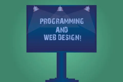 Handwriting text Programming And Web Design. Concept meaning Website development 스톡 일러스트