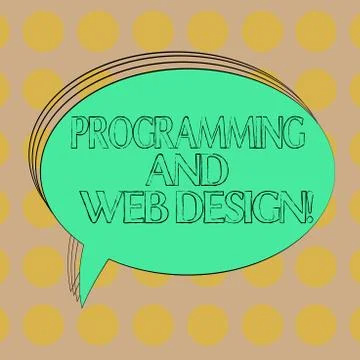 Handwriting text Programming And Web Design. Concept meaning Website development Illustrazione stock