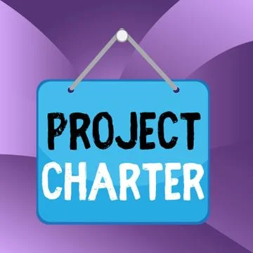 Handwriting text Project Charter. Concept meaning typically short formal Stock Illustration