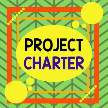 Handwriting text Project Charter. Concept meaning typically short formal Stock Illustration